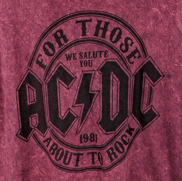 AC/DC | Tops | Acdc Acid Wash Tie Dye Muscle Band Tee | Poshmark